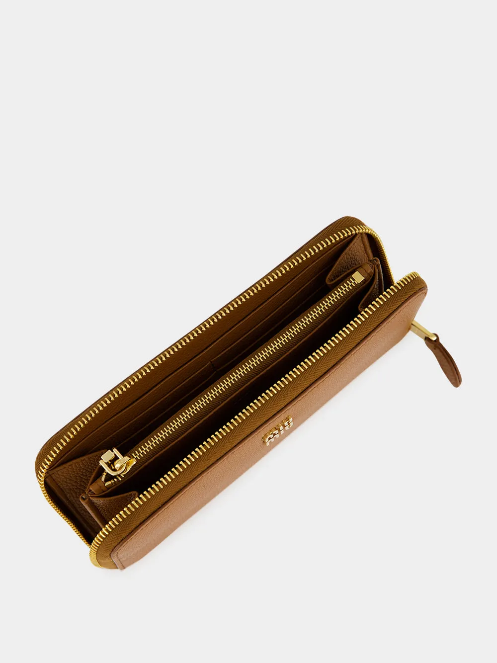 Cognac Large Leather Wallet sold by Fashion Clinic product image thumbnail 3