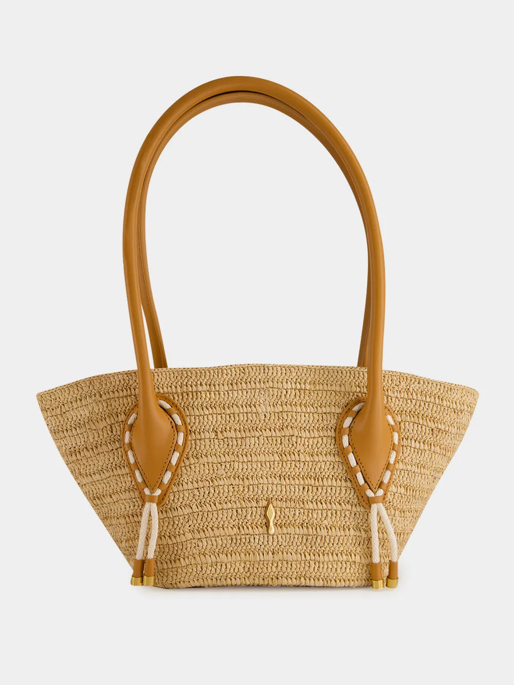 Natural Venus Mini Raffia Tote Bag sold by Fashion Clinic
