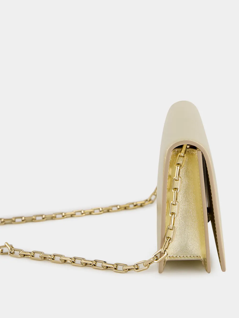 Gold Bettina Leather Clutch sold by Fashion Clinic product image thumbnail 5