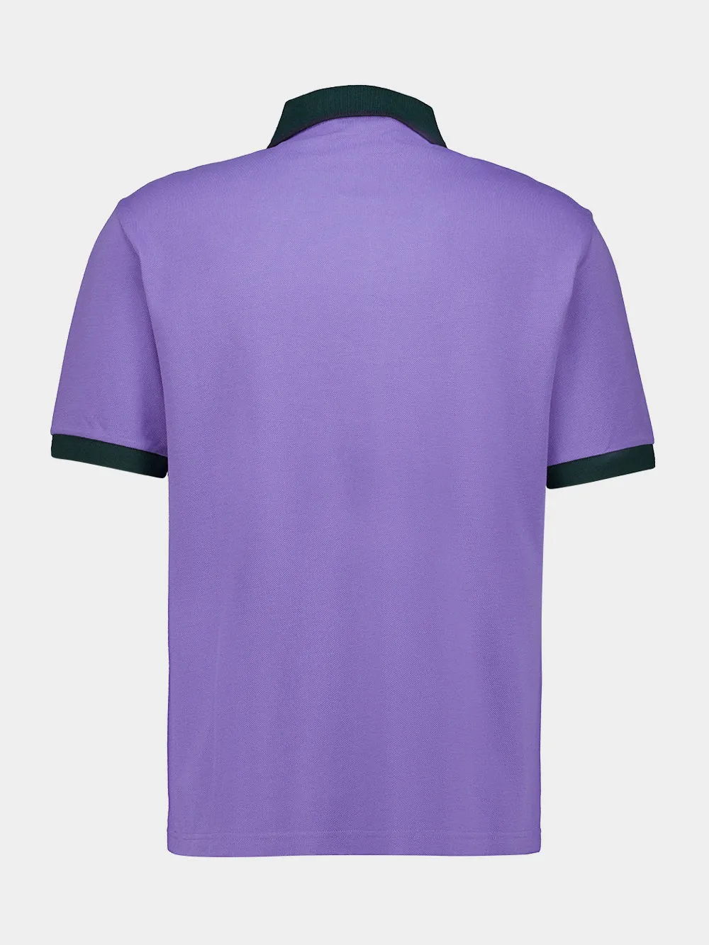 Purple Contrast Trim Cotton Piqué Polo sold by Fashion Clinic product image thumbnail 4