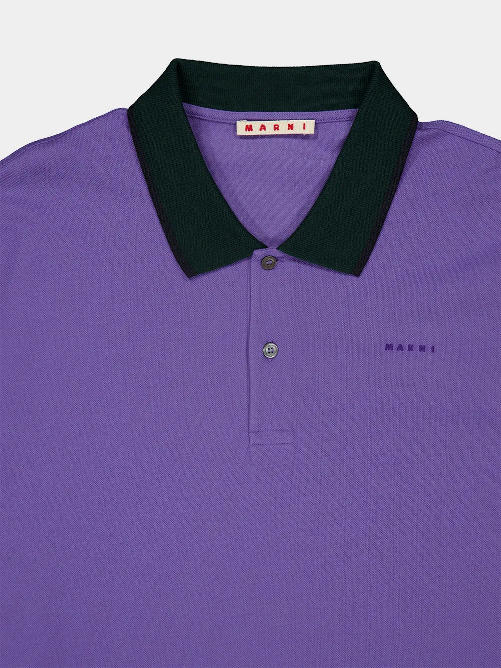 Purple Contrast Trim Cotton Piqué Polo sold by Fashion Clinic product image thumbnail 5
