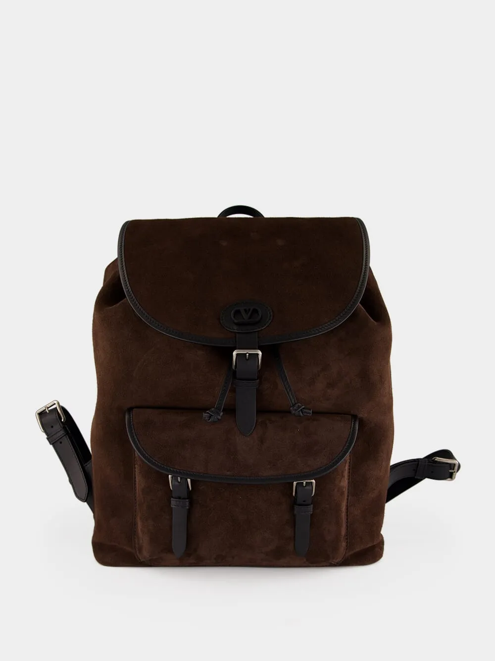 Brown Antibes Suede Backpack sold by Fashion Clinic