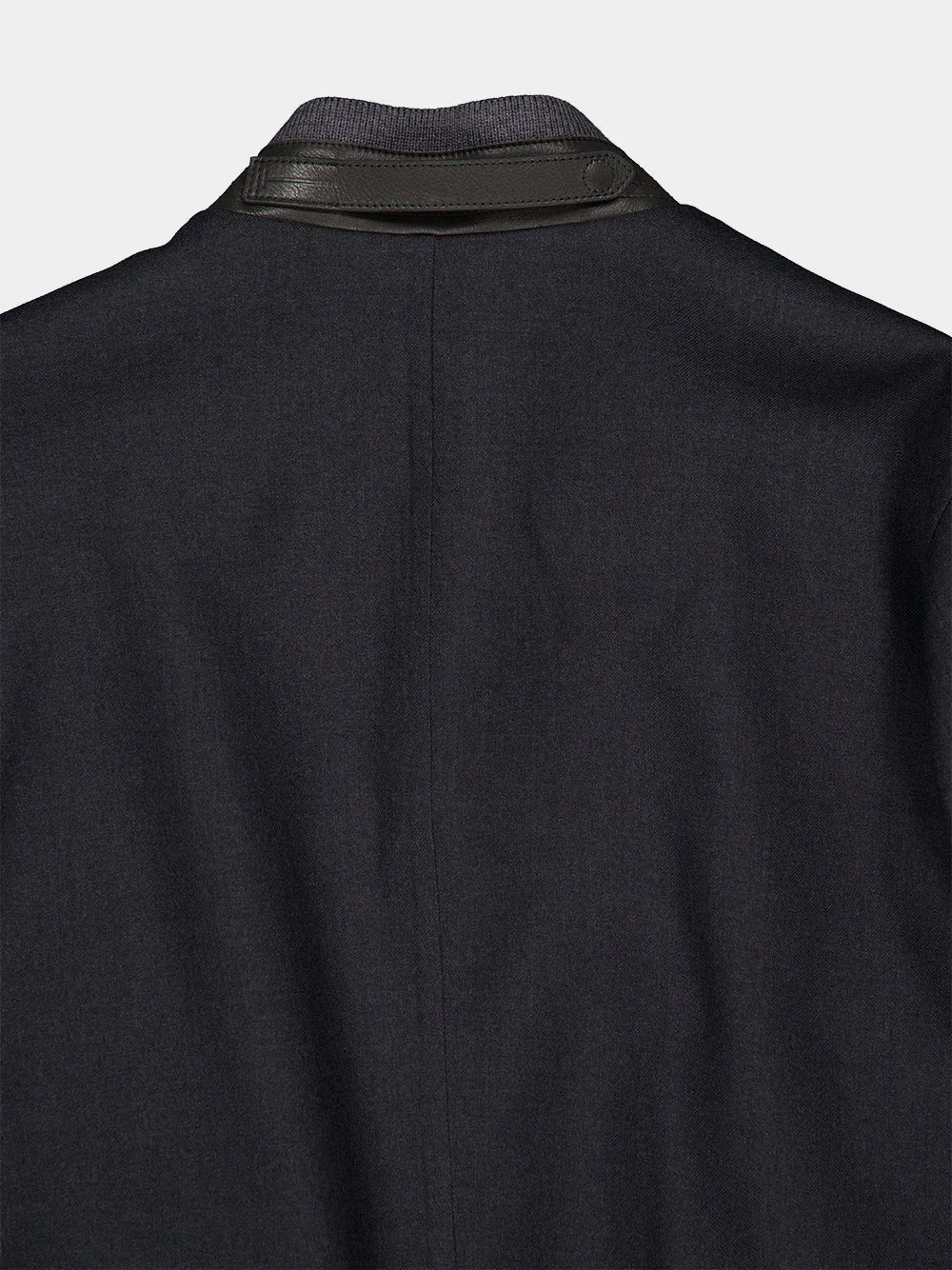 Grey Mélange Wool Bomber Jacket sold by Fashion Clinic product image thumbnail 5