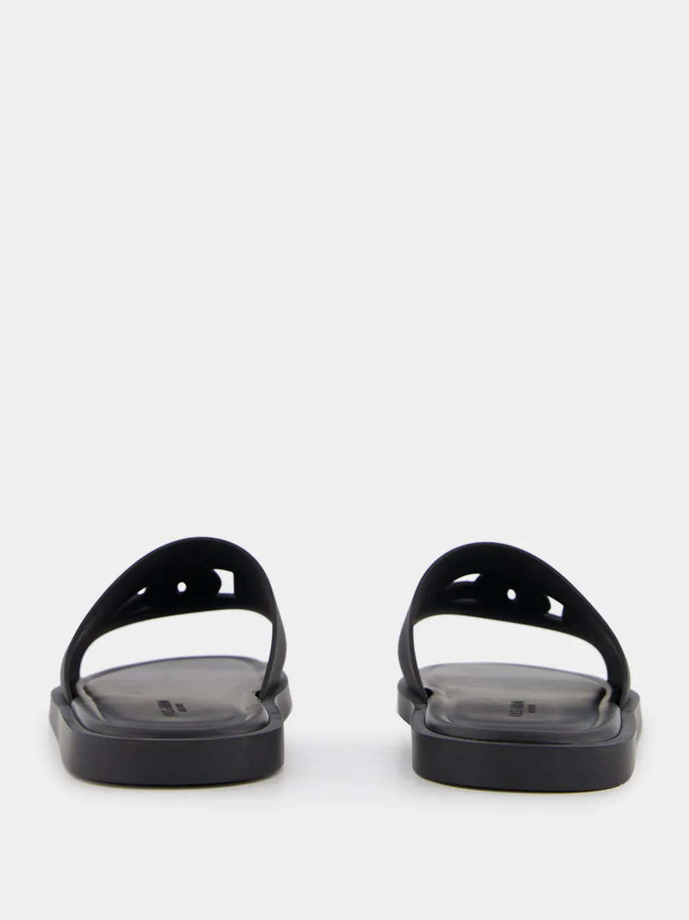 Black Rubber DG Logo Slides sold by Fashion Clinic product image thumbnail 5