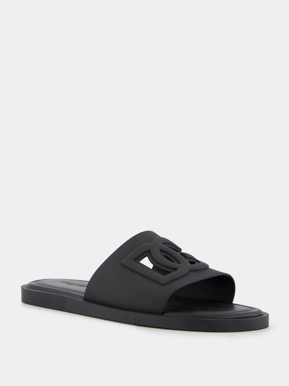Black Rubber DG Logo Slides sold by Fashion Clinic product image thumbnail 2