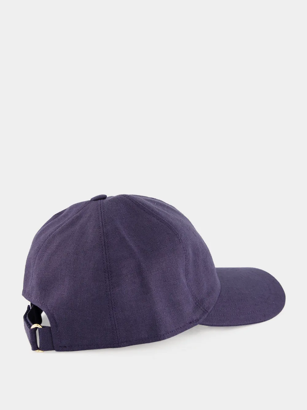 Navy Linen Hiker Baseball Cap sold by Fashion Clinic product image thumbnail 2