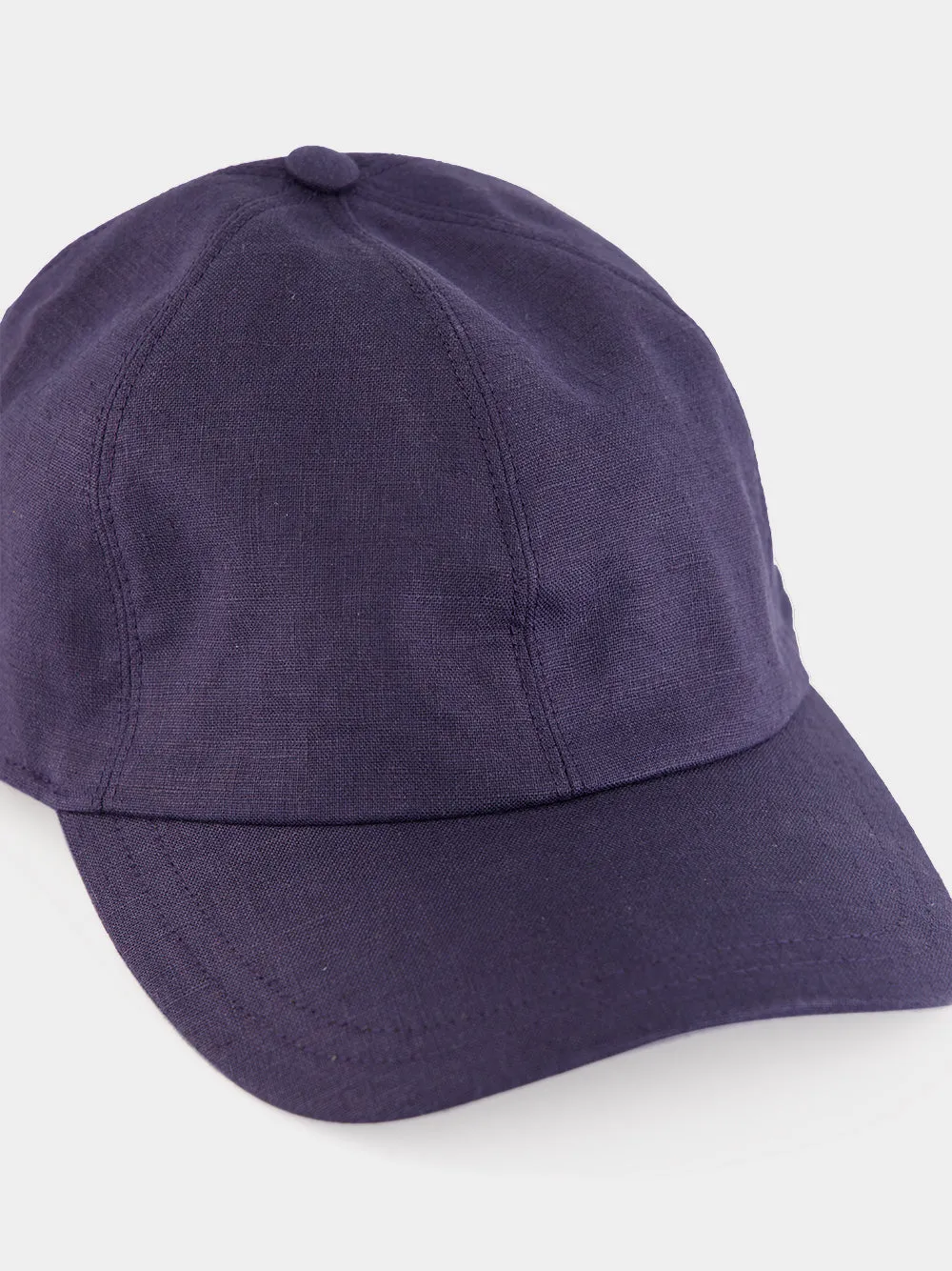 Navy Linen Hiker Baseball Cap sold by Fashion Clinic product image thumbnail 3