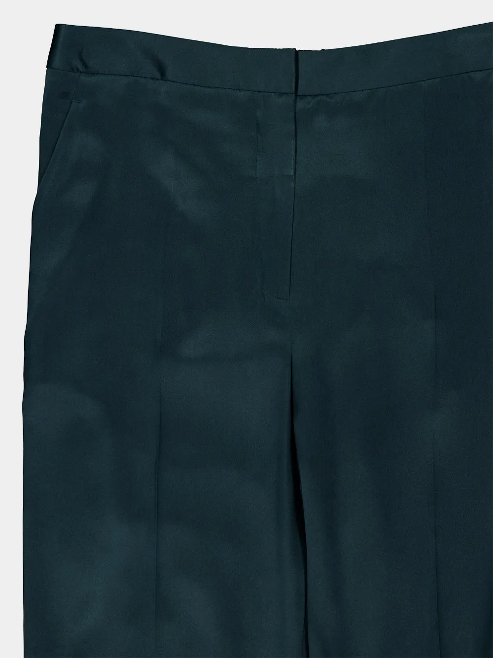 Teal Peach Feel Silk Satin Tuxedo Trousers sold by Fashion Clinic product image thumbnail 3