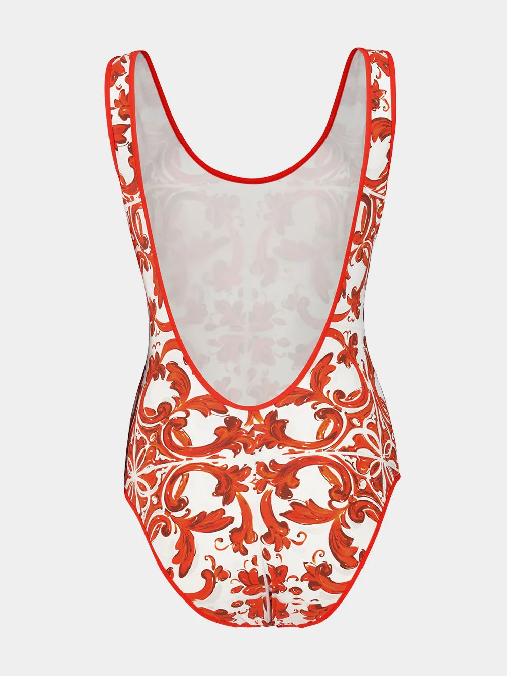 Orange Majolica Print One-Piece Swimsuit sold by Fashion Clinic product image thumbnail 2