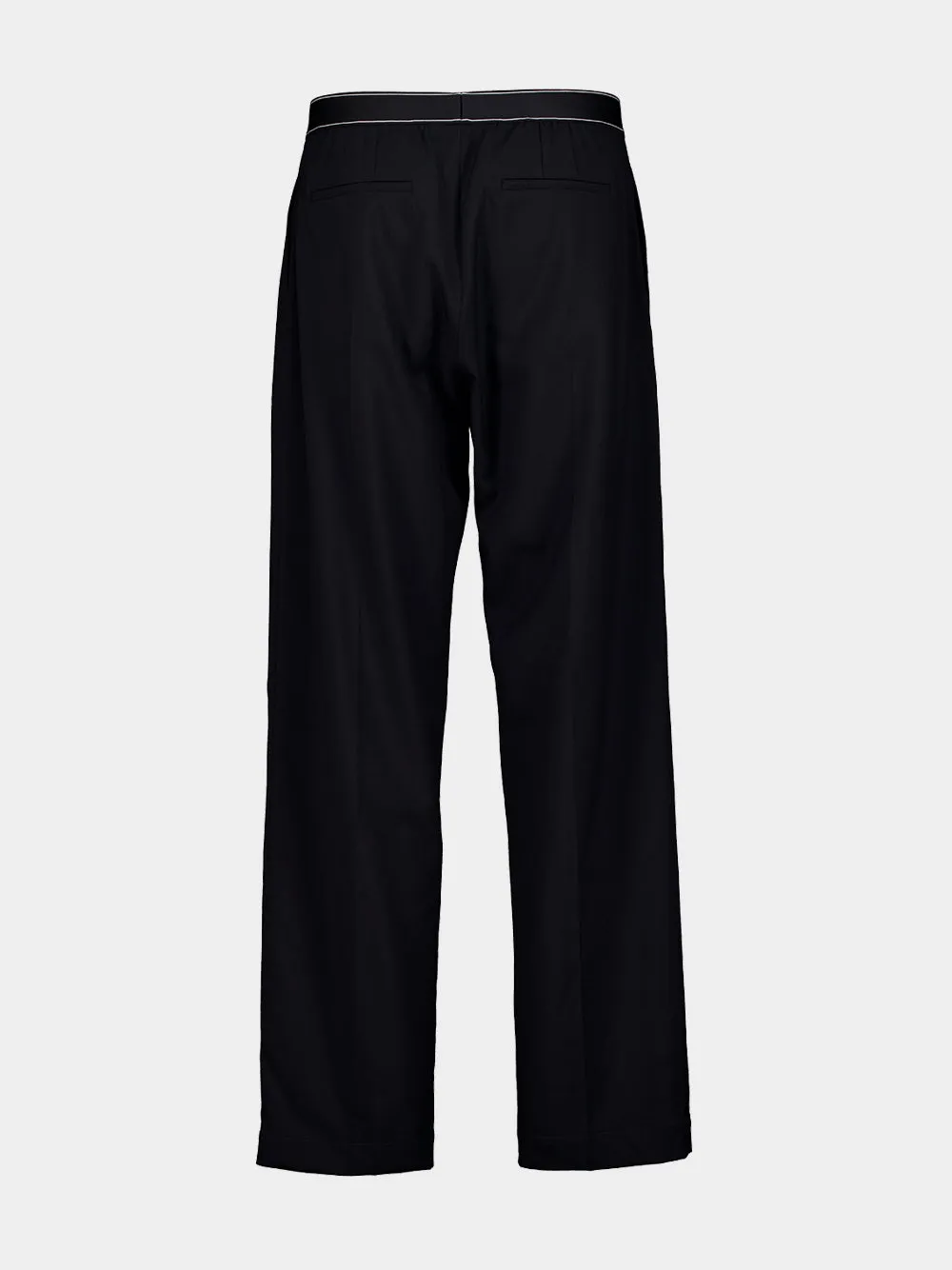 Black Wool Sports Trousers sold by Fashion Clinic product image thumbnail 4