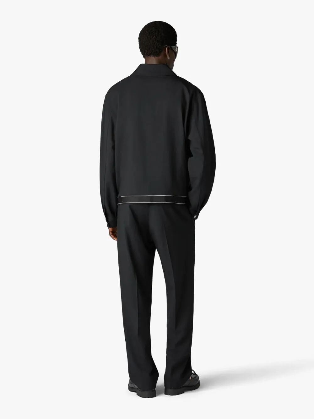 Black Wool Sports Trousers sold by Fashion Clinic product image thumbnail 3