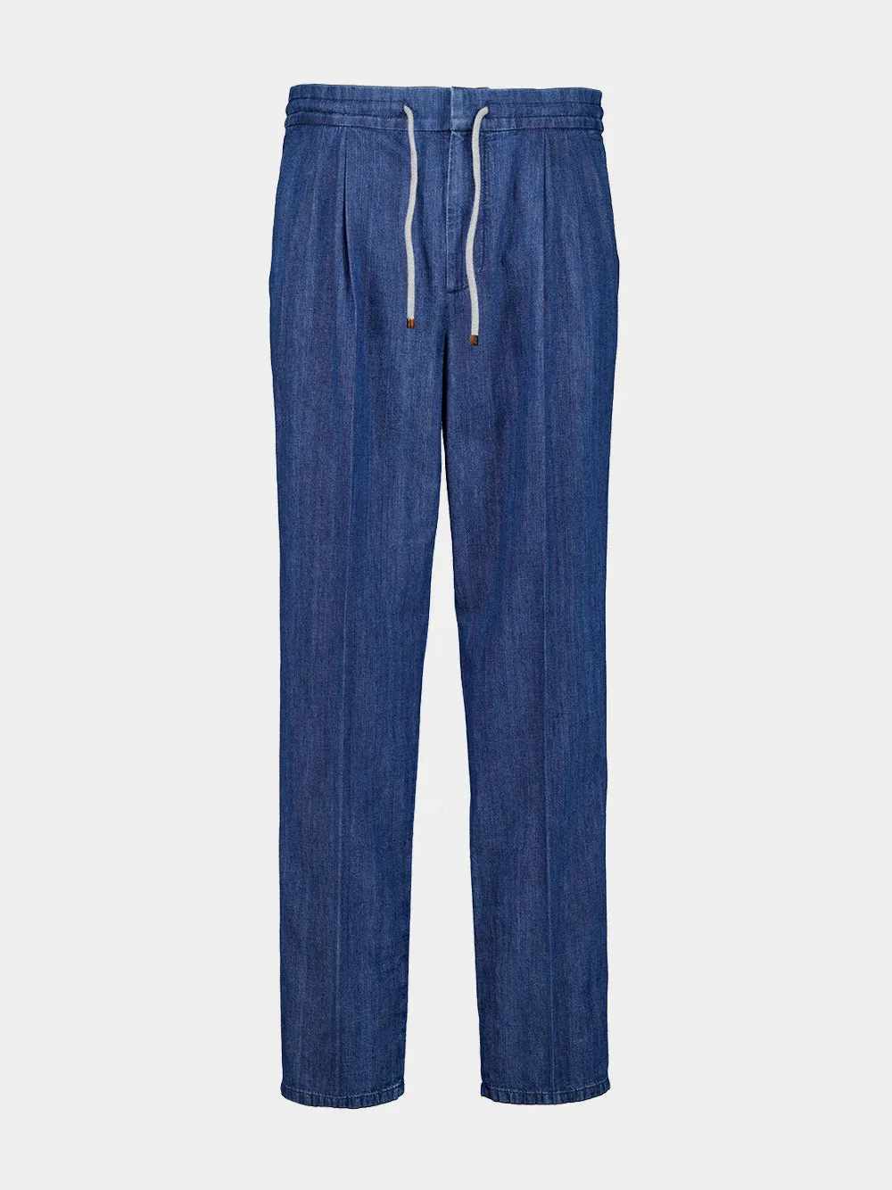 Lightweight Denim Drawstring Trousers sold by Fashion Clinic