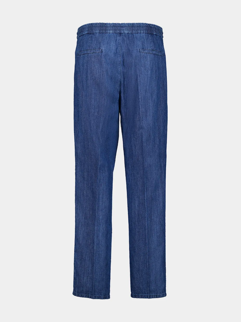 Lightweight Denim Drawstring Trousers sold by Fashion Clinic product image thumbnail 3
