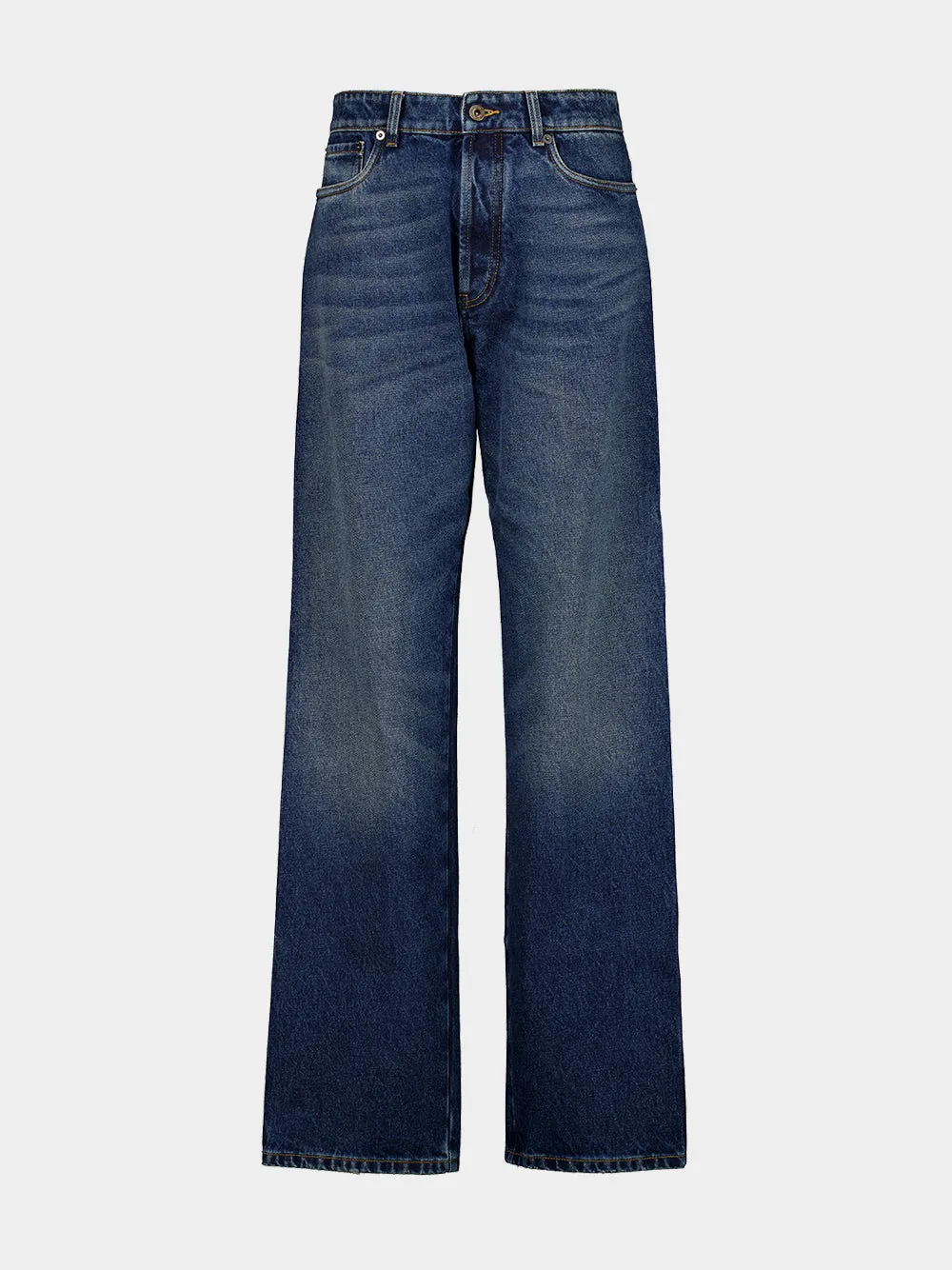 Navy High-Rise Loose Denim Jeans sold by Fashion Clinic