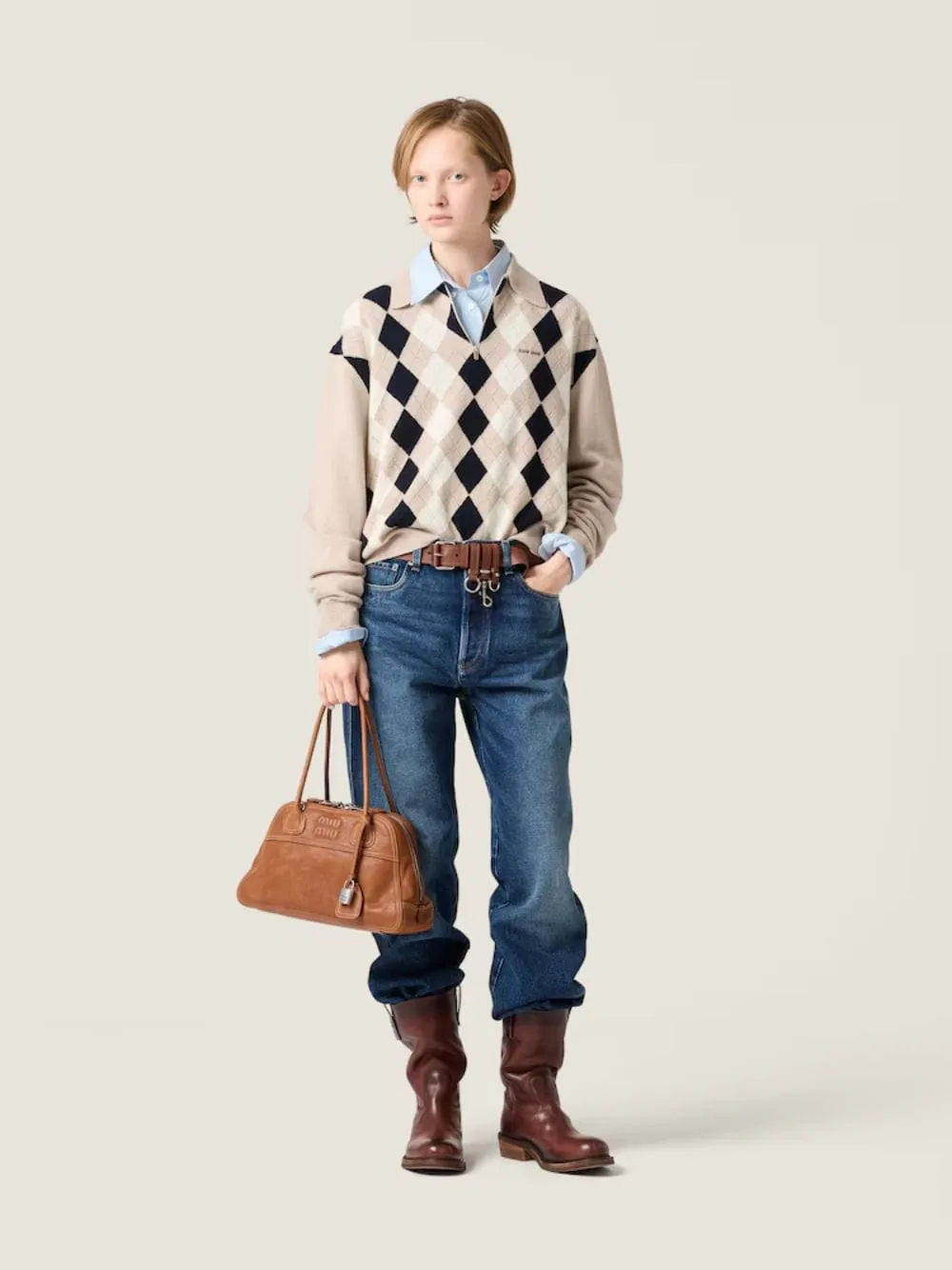 Navy High-Rise Loose Denim Jeans sold by Fashion Clinic product image thumbnail 2