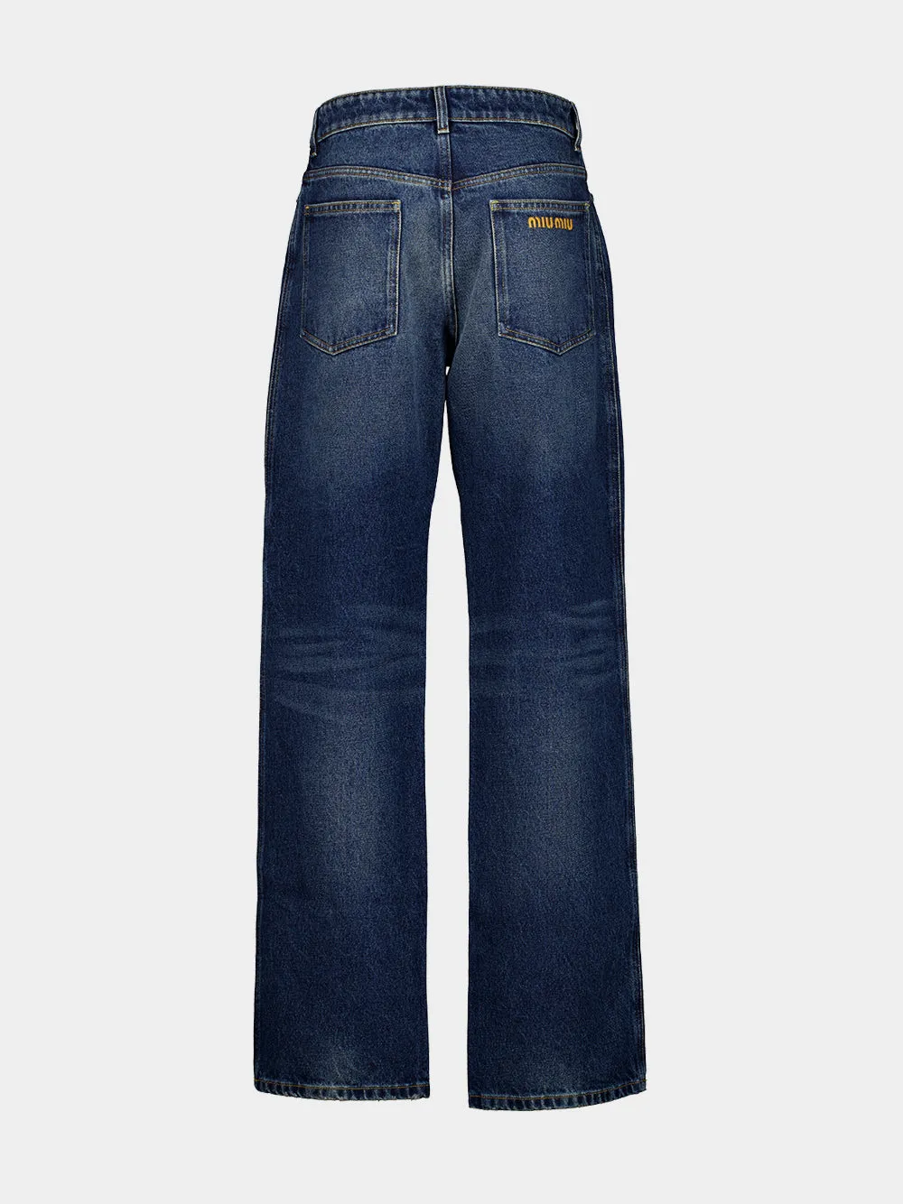 Navy High-Rise Loose Denim Jeans sold by Fashion Clinic product image thumbnail 3