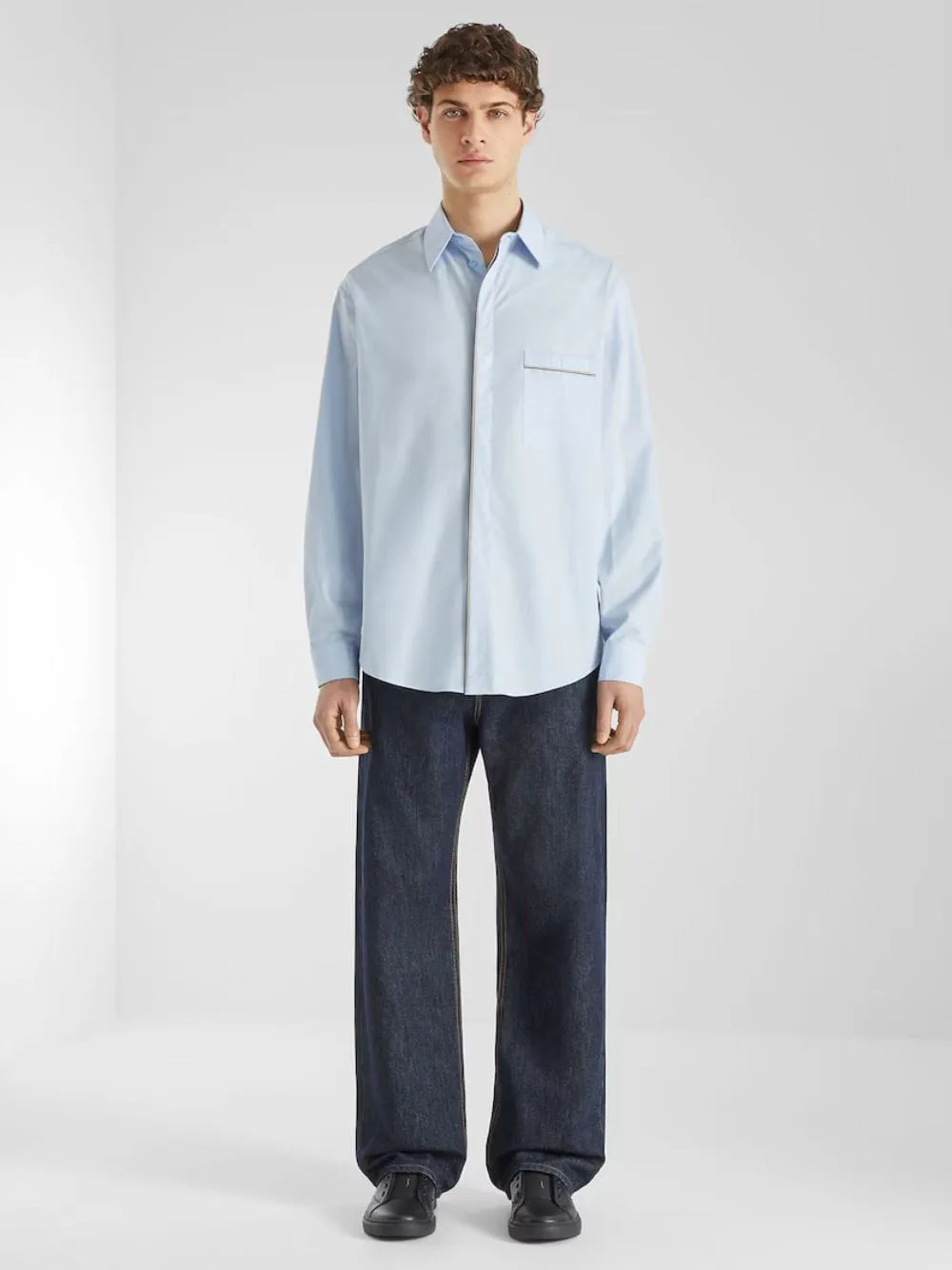Dark Blue Straight-Leg Denim Jeans sold by Fashion Clinic product image thumbnail 2