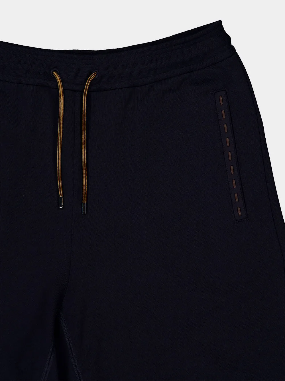 Navy Blue Cotton Bermuda Shorts sold by Fashion Clinic product image thumbnail 3