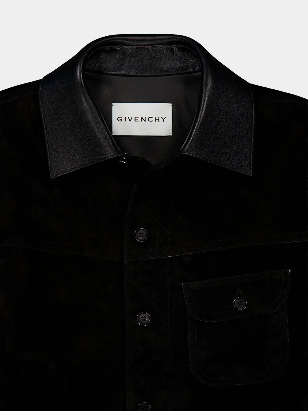 Black Suede Buttoned Jacket sold by Fashion Clinic product image thumbnail 4