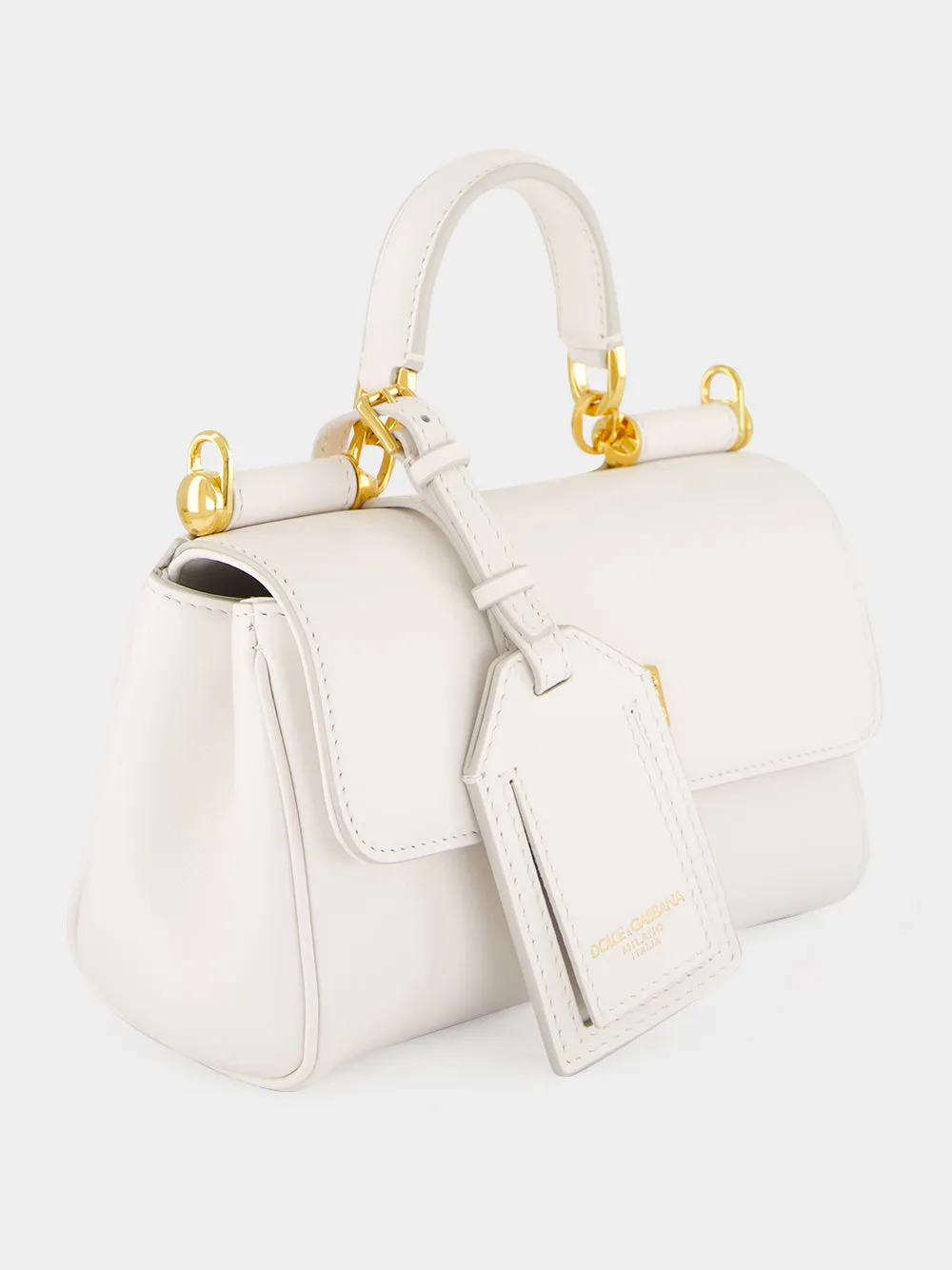 White Mini My Sicily Calfskin Handbag sold by Fashion Clinic product image thumbnail 4