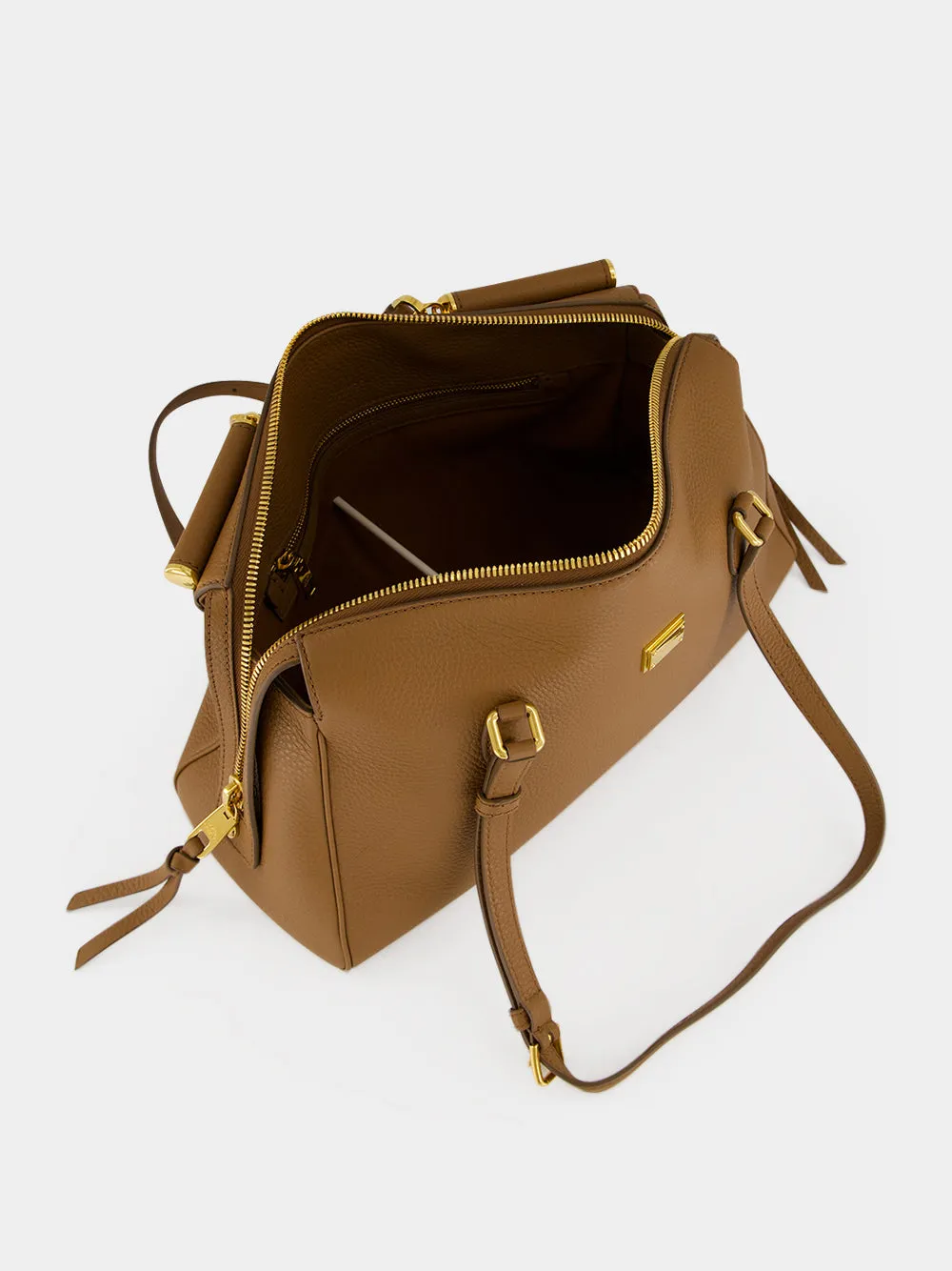 Brown Vittoria Calfskin Handbag sold by Fashion Clinic product image thumbnail 5