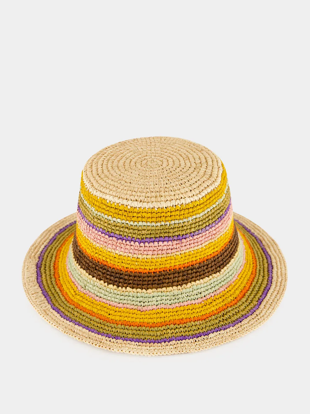 Striped Raffia Bucket Hat sold by Fashion Clinic product image thumbnail 2