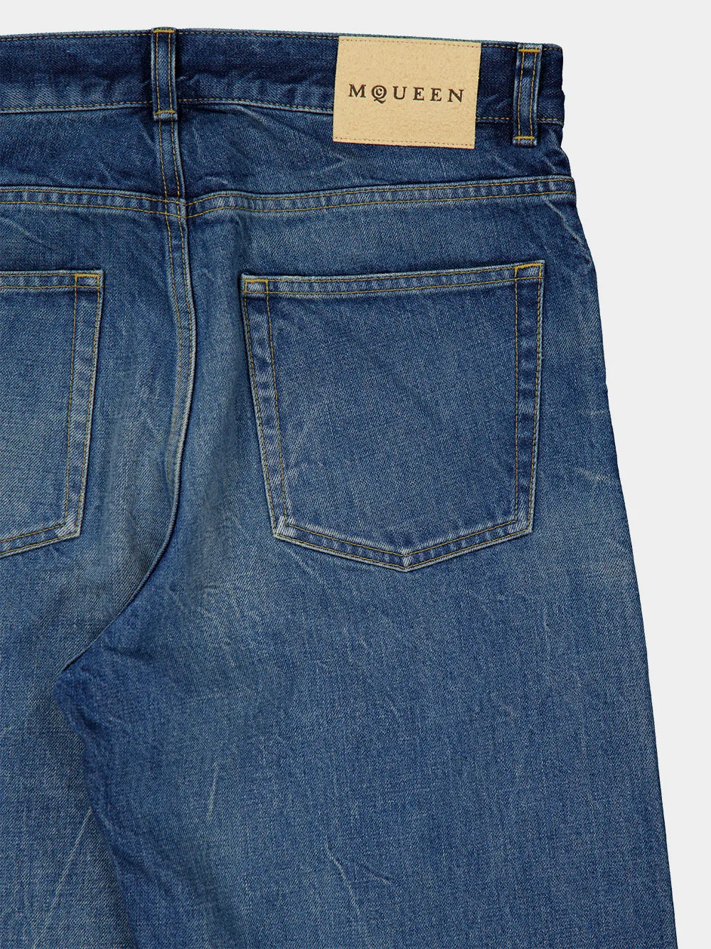 Blue Relaxed Fit Cotton Jeans sold by Fashion Clinic product image thumbnail 4
