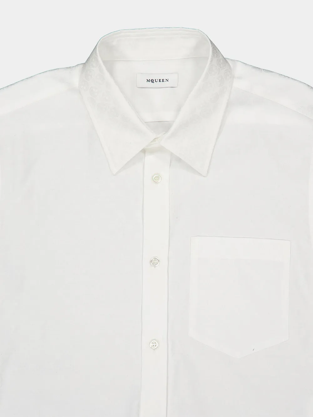 White Cotton Short Sleeve Shirt sold by Fashion Clinic product image thumbnail 3