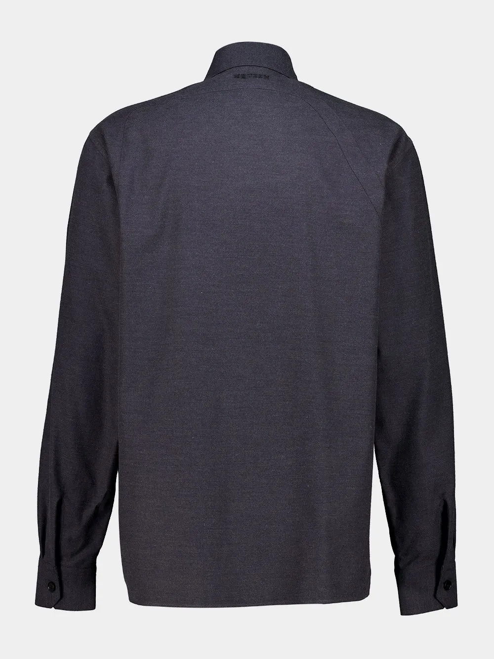 Charcoal Cotton Harness Overshirt sold by Fashion Clinic product image thumbnail 2