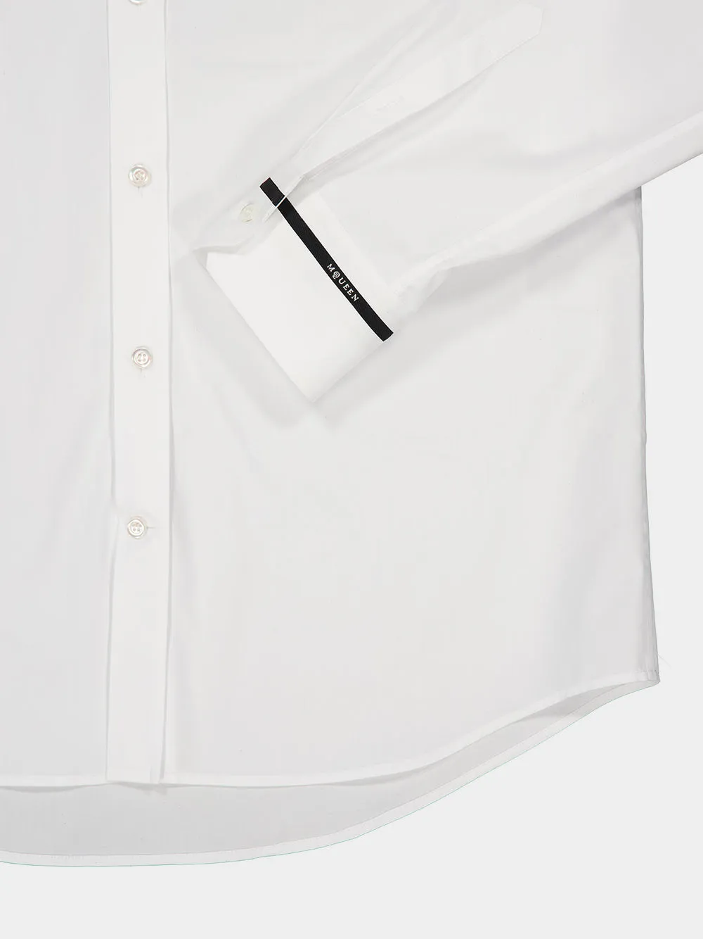 White Cotton Button-Up Shirt sold by Fashion Clinic product image thumbnail 4