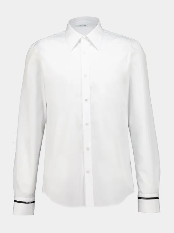 White Cotton Button-Up Shirt made by Alexander McQueen
