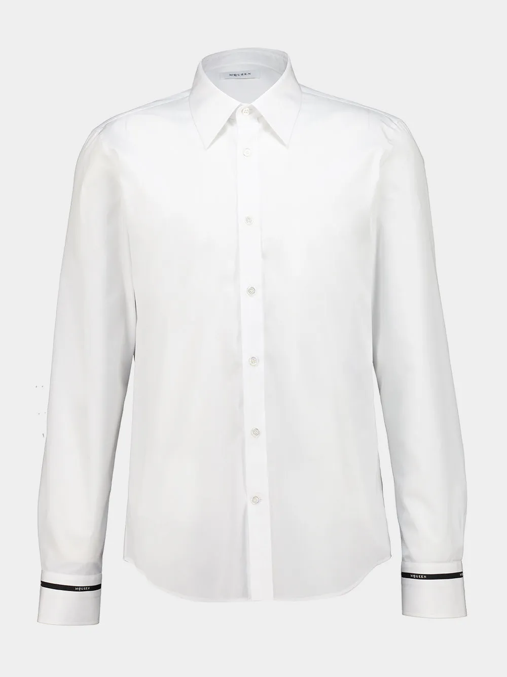 White Cotton Button-Up Shirt sold by Fashion Clinic