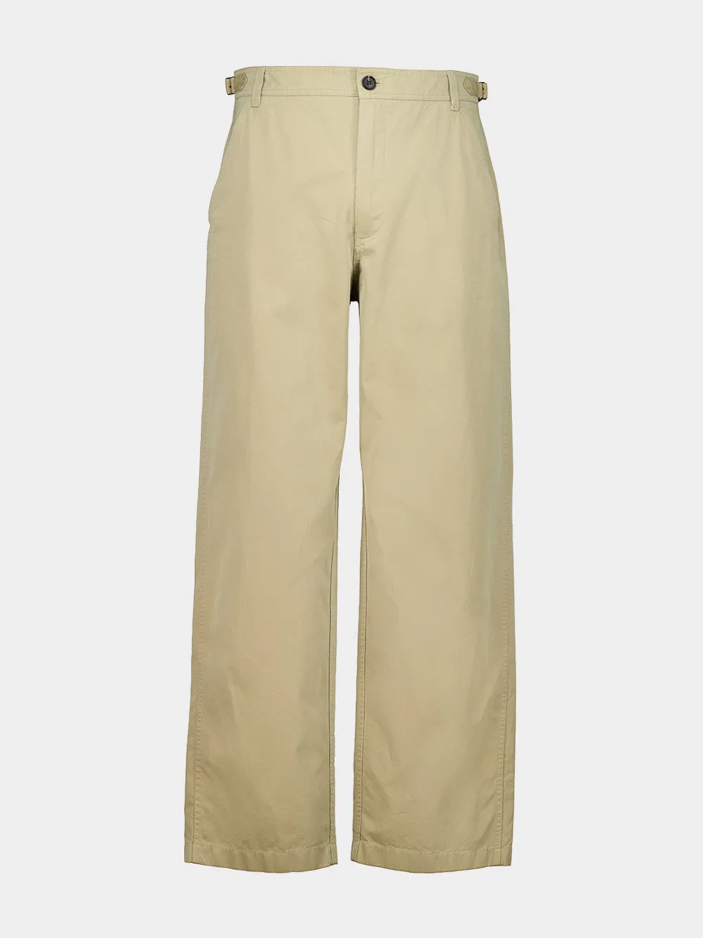 Beige Cotton Gabardine Chinos sold by Fashion Clinic