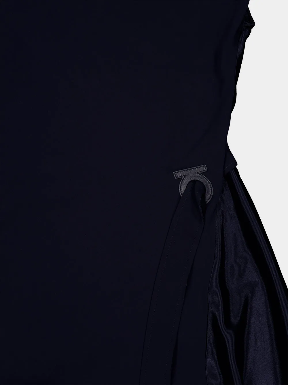 Navy Asymmetric Draped Dress sold by Fashion Clinic product image thumbnail 5