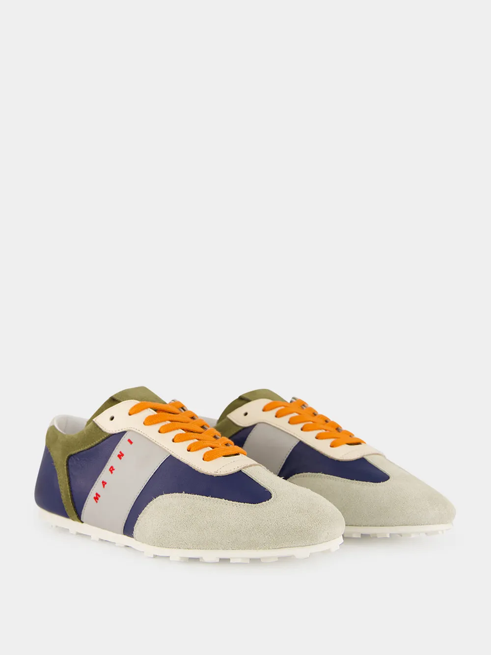 Blue and Multicolour Softy Soccer Low-Top Sneakers sold by Fashion Clinic product image thumbnail 3