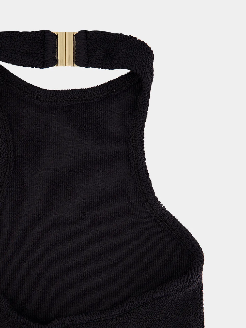 Black Crinkle Polly Mini Dress sold by Fashion Clinic product image thumbnail 4