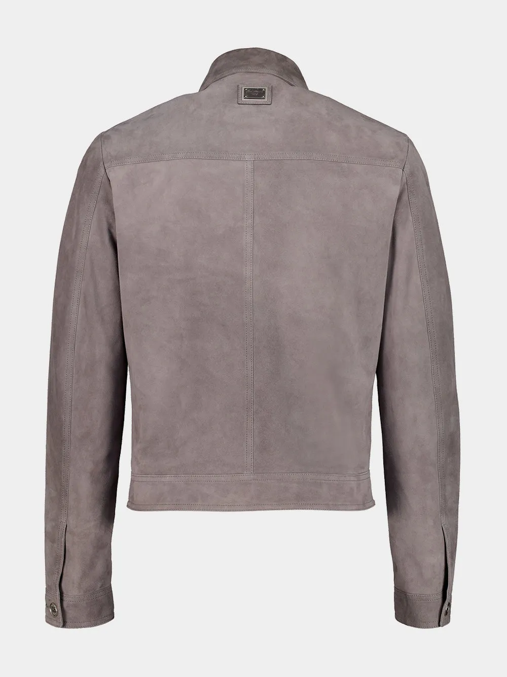 Grey Suede Intarsia Jacket sold by Fashion Clinic product image thumbnail 3