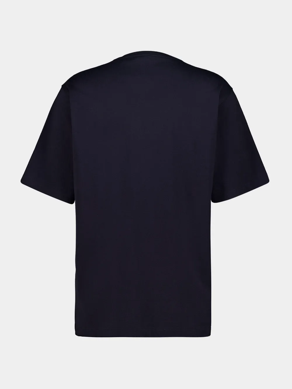 Dark Navy Blue Cotton Crewneck T-Shirt sold by Fashion Clinic product image thumbnail 2