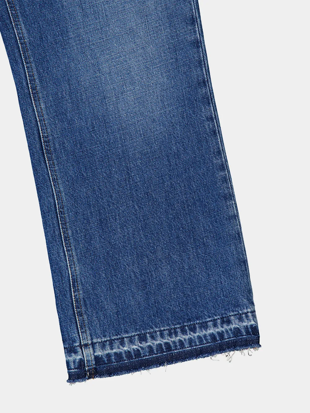 Blue Wide-Leg Mid-Rise Denim Jeans sold by Fashion Clinic product image thumbnail 4