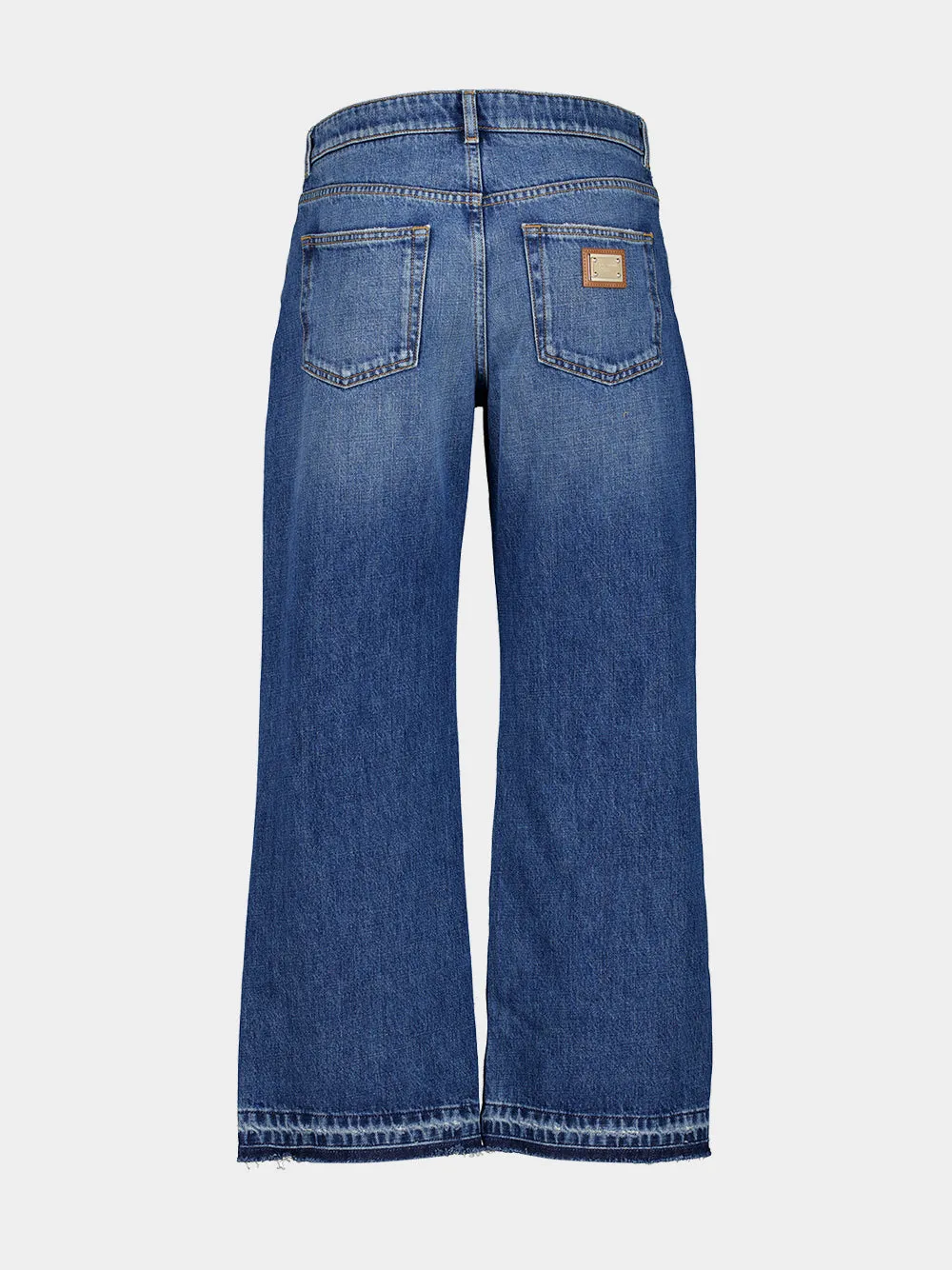 Blue Wide-Leg Mid-Rise Denim Jeans sold by Fashion Clinic product image thumbnail 2