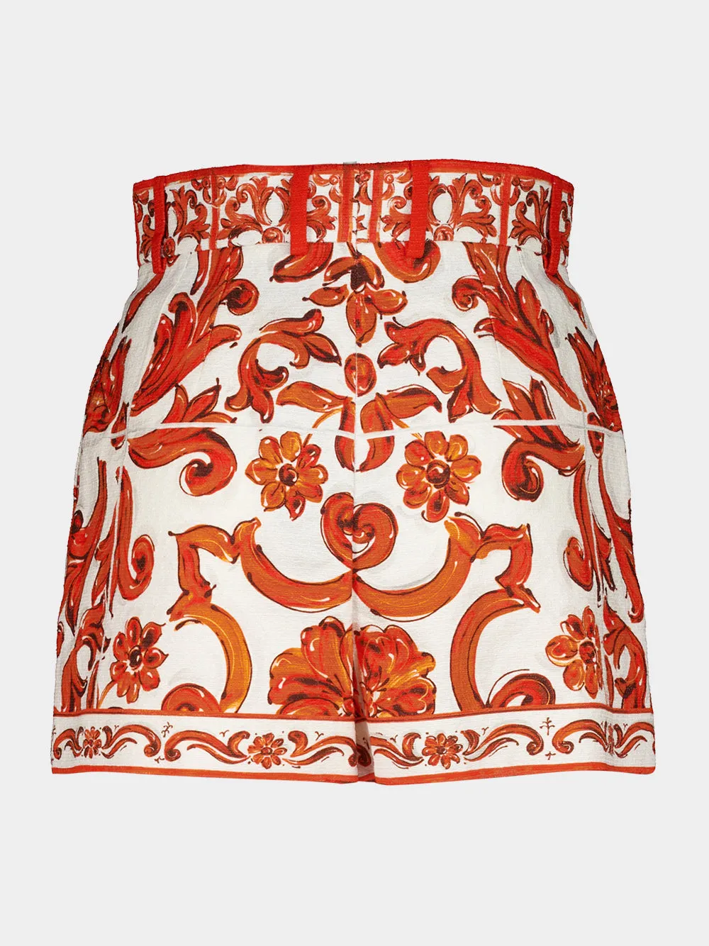 Orange Majolica-Print Bermuda Shorts sold by Fashion Clinic product image thumbnail 4