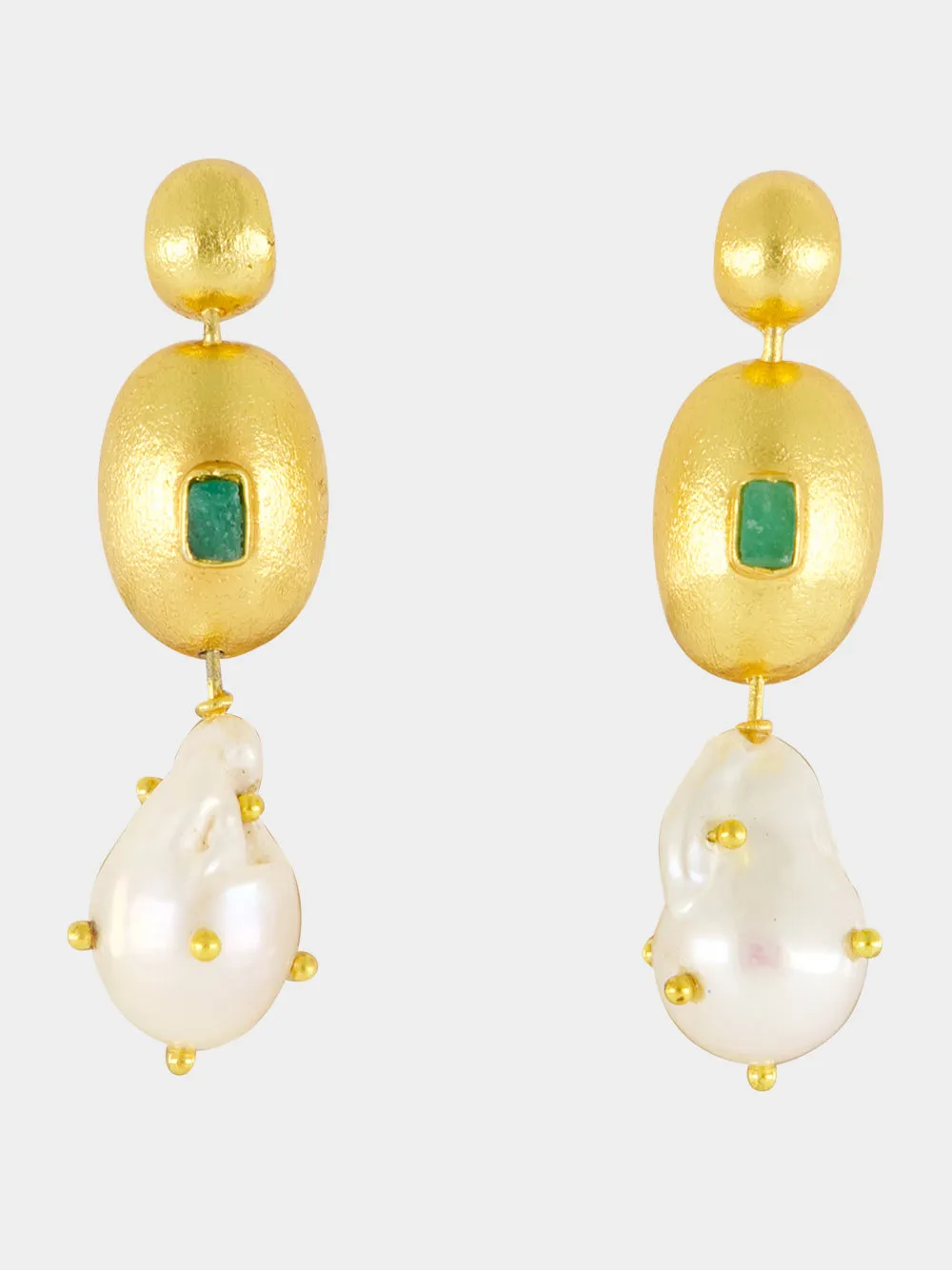 Gold Tokyo Pearl Drop Earrings sold by Fashion Clinic