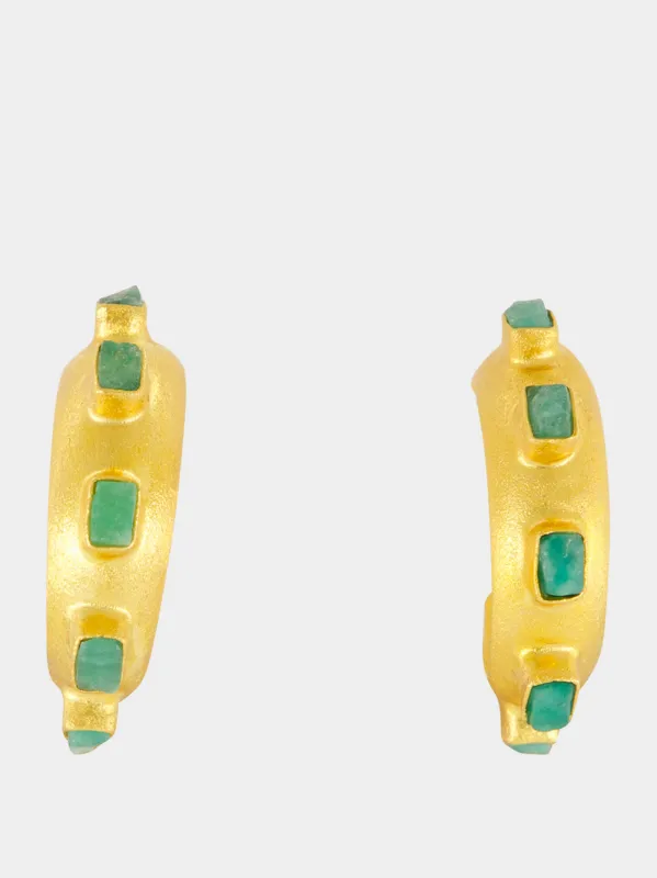 Gold Havana Glow Hoop Earrings made by Fashion Clinic