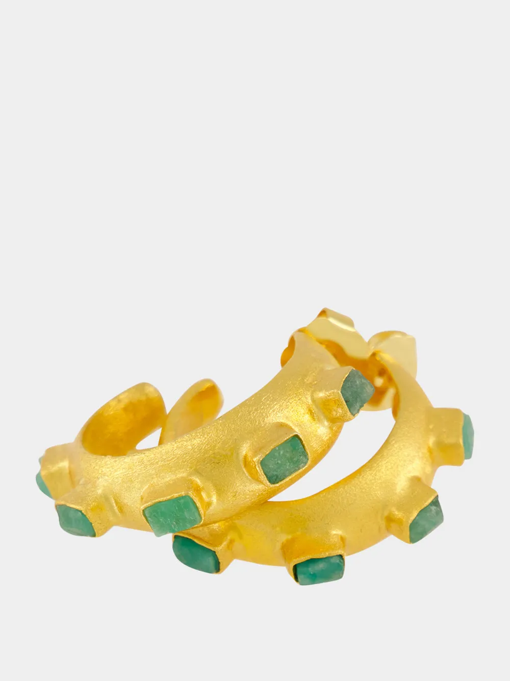 Gold Havana Glow Hoop Earrings sold by Fashion Clinic product image thumbnail 3