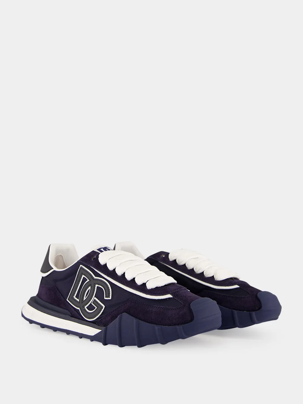 Navy Blue DG Athletic Suede Sneakers sold by Fashion Clinic product image thumbnail 3