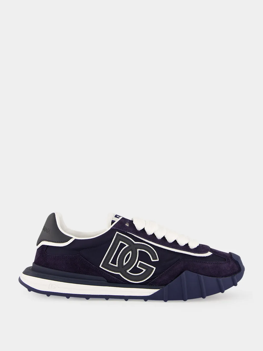 Navy Blue DG Athletic Suede Sneakers sold by Fashion Clinic