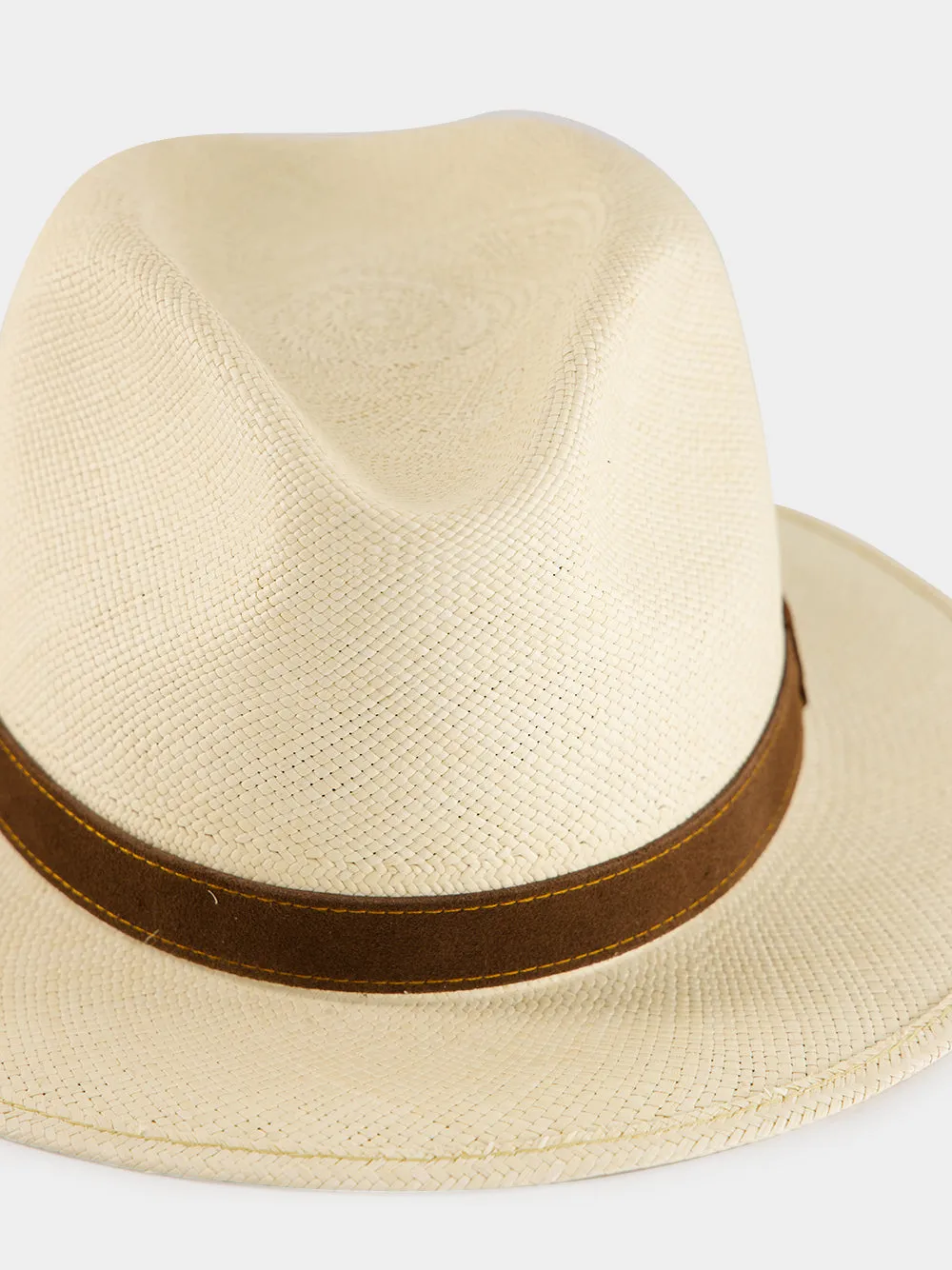 Natural and Brown Country Panama Quito Hat sold by Fashion Clinic product image thumbnail 4