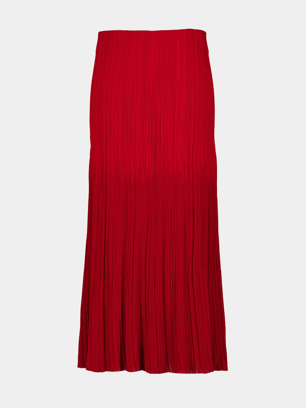Rouge Carmin Pleated Viscose Midi Skirt sold by Fashion Clinic