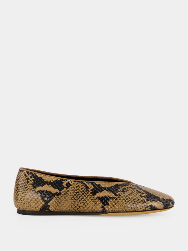Fango Snake-Effect Regency Slippers made by Le Monde Beryl