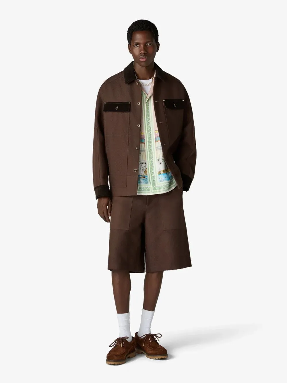 Dark Brown Workwear Safari Jacket sold by Fashion Clinic